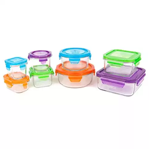 Wean Green Kitchen Set Glass Food Storage - Variety Pack of 8 containers