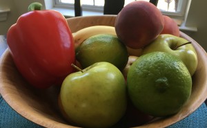 Make your own produce wash, bowl of fruit